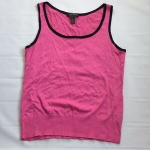 Ralph Lauren Pink Black Tank Top Large